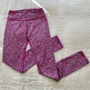 Lululemon High Rise Wunder Under Pink Jacquard Stripe